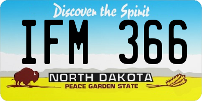 ND license plate IFM366