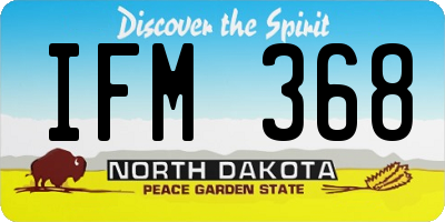 ND license plate IFM368