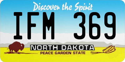 ND license plate IFM369