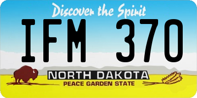 ND license plate IFM370