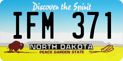 ND license plate IFM371