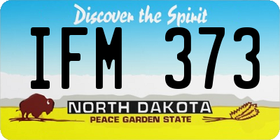 ND license plate IFM373