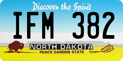 ND license plate IFM382