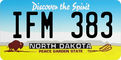ND license plate IFM383
