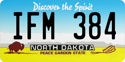 ND license plate IFM384