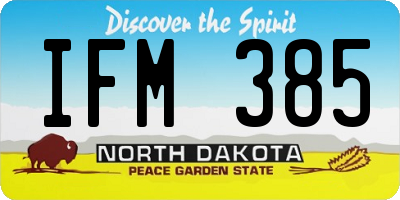 ND license plate IFM385