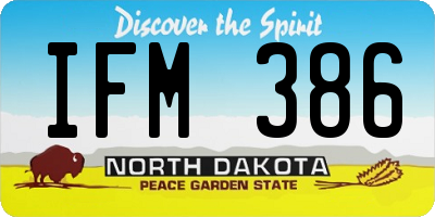 ND license plate IFM386