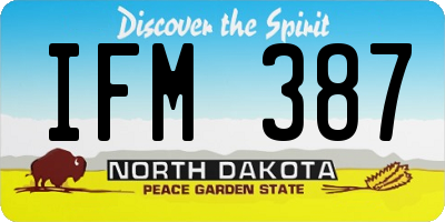 ND license plate IFM387