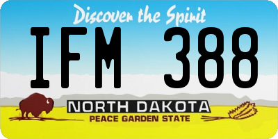 ND license plate IFM388
