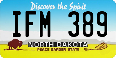 ND license plate IFM389