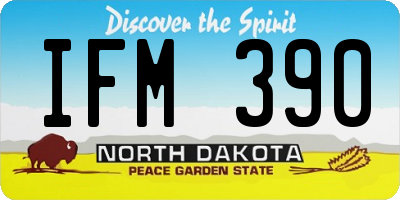 ND license plate IFM390