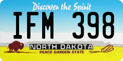 ND license plate IFM398