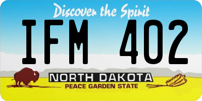 ND license plate IFM402