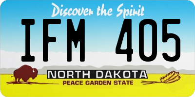 ND license plate IFM405