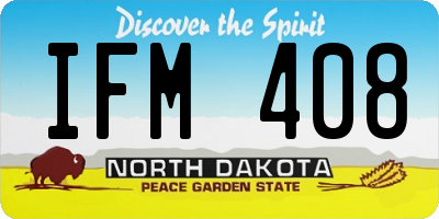 ND license plate IFM408