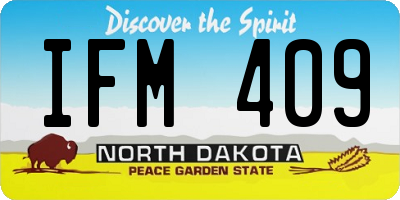 ND license plate IFM409