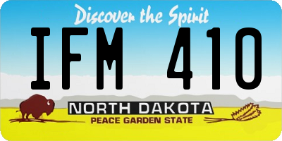 ND license plate IFM410