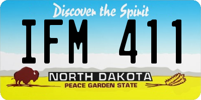 ND license plate IFM411