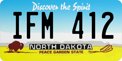 ND license plate IFM412