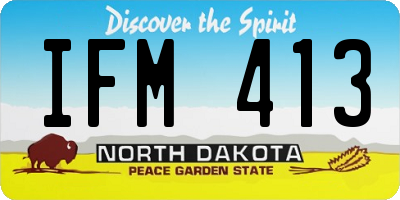 ND license plate IFM413