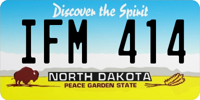 ND license plate IFM414