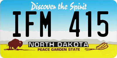 ND license plate IFM415
