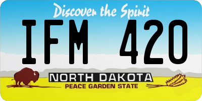 ND license plate IFM420