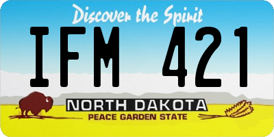 ND license plate IFM421