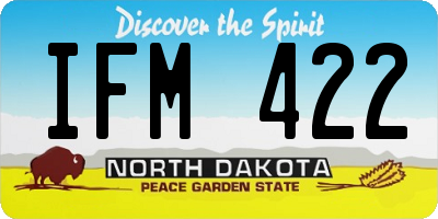 ND license plate IFM422