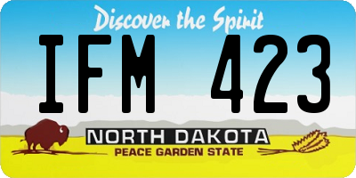 ND license plate IFM423