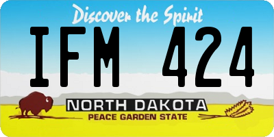 ND license plate IFM424