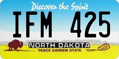 ND license plate IFM425
