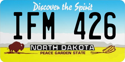 ND license plate IFM426