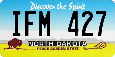 ND license plate IFM427