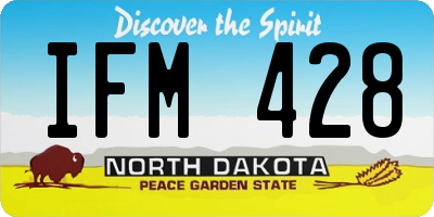 ND license plate IFM428