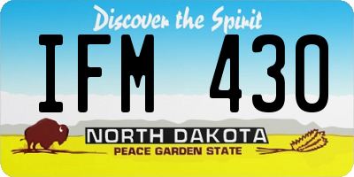 ND license plate IFM430