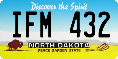 ND license plate IFM432