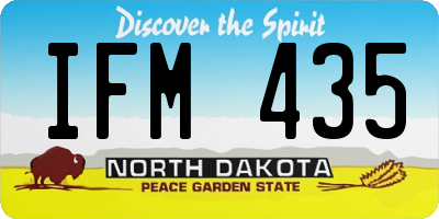 ND license plate IFM435