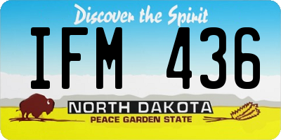 ND license plate IFM436