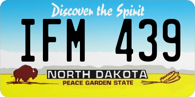 ND license plate IFM439