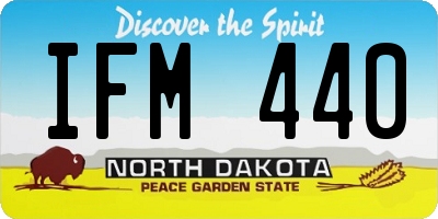 ND license plate IFM440