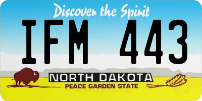 ND license plate IFM443