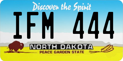 ND license plate IFM444