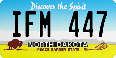 ND license plate IFM447