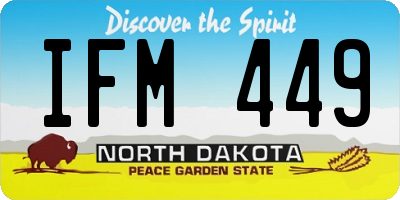 ND license plate IFM449