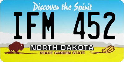 ND license plate IFM452