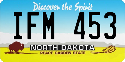 ND license plate IFM453