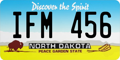 ND license plate IFM456