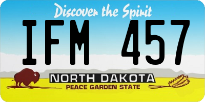 ND license plate IFM457