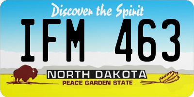 ND license plate IFM463
